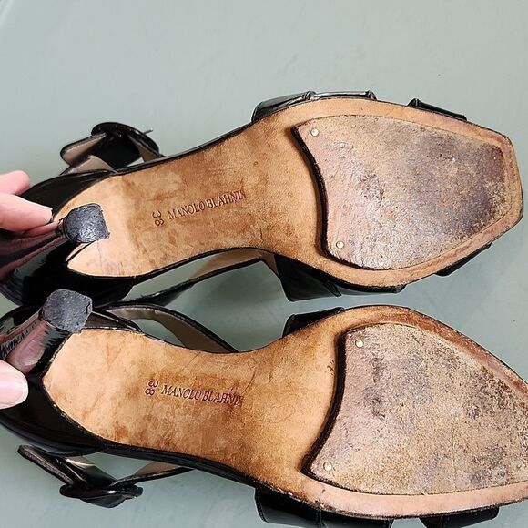 Manolo Blahnik Patent Leather Heels - Picture 6 of 8